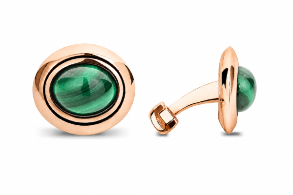 GEMELLI UFO OCCHIO MALACHITE GOLDEN 
