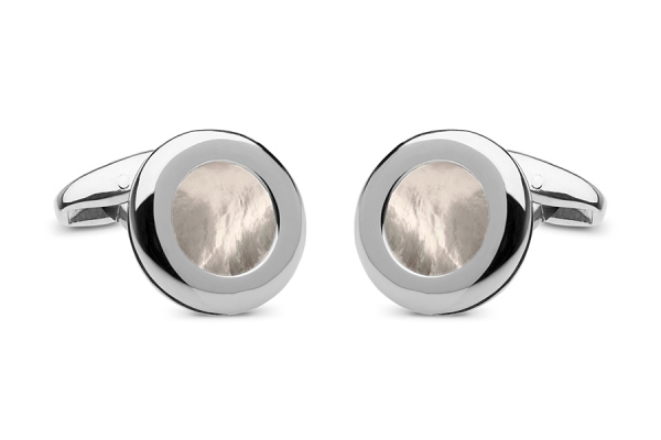 gemelli MADREPERLA CON CORNICE ARGENTO
