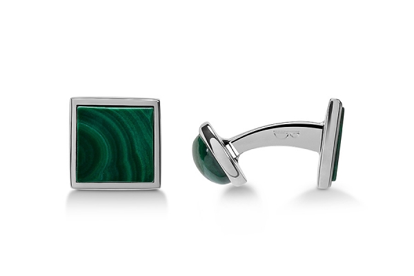 GEMELLI QUADRATO CON MALACHITE